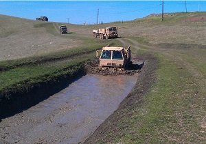 Vehicle training course at Camp San Luis Obispo
